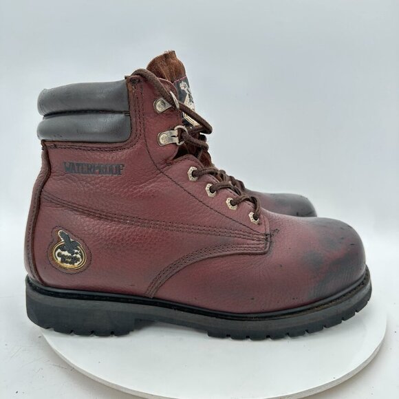 Georgia Boot 6" Men Size 9.5M G6174 Brown Oiler Steel Toe Waterproof Work Boot - Picture 4 of 11